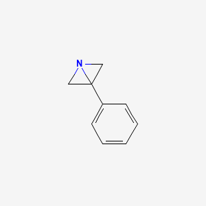 molecular formula C9H9N B14715295 3-Phenyl-1-azabicyclo[1.1.0]butane CAS No. 17945-94-7