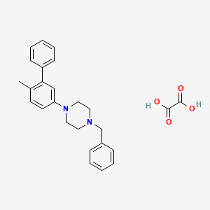 molecular formula C26H28N2O4 B14715308 Piperazine, 1-benzyl-4-(6-methyl-1,1'-biphenyl-3-yl)-, oxalate CAS No. 13480-29-0