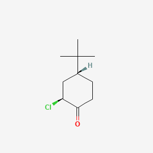 molecular formula C10H17ClO B14715357 (2S,4R)-4-tert-butyl-2-chlorocyclohexan-1-one CAS No. 15175-18-5