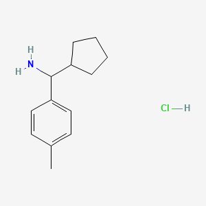 molecular formula C13H20ClN B1471536 Cyclopentyl(p-tolyl)methanamine hydrochloride CAS No. 2098123-65-8