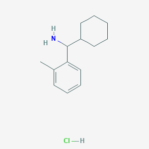 molecular formula C14H22ClN B1471546 Cyclohexyl(o-tolyl)methanamine hydrochloride CAS No. 1864072-94-5