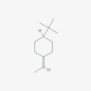 molecular formula C12H22 B14715477 Cyclohexane, 1-(1,1-dimethylethyl)-4-ethylidene- CAS No. 14033-64-8