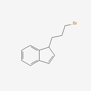 molecular formula C12H13Br B14715483 1-(3-Bromopropyl)-1H-indene CAS No. 18657-58-4