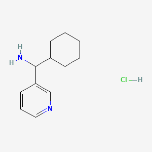 molecular formula C12H19ClN2 B1471557 Cyclohexyl(pyridin-3-yl)methanamine hydrochloride CAS No. 2098050-52-1