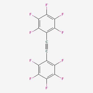 molecular formula C14F10 B14715654 Benzene, 1,1'-(1,2-ethynediyl)bis[2,3,4,5,6-pentafluoro- CAS No. 13557-43-2