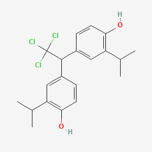 molecular formula C20H23Cl3O2 B14715659 Phenol, 4,4'-(2,2,2-trichloroethylidene)bis(2-isopropyl- CAS No. 21282-44-0