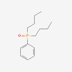 molecular formula C14H23OP B14715672 Phosphine oxide, dibutylphenyl- CAS No. 10557-66-1
