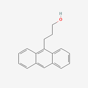 molecular formula C17H16O B14715687 9-Anthracenepropanol CAS No. 22689-05-0