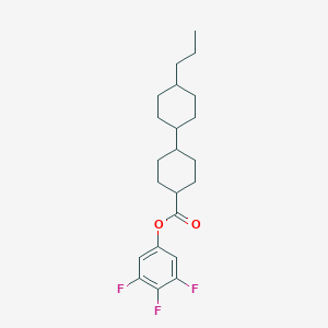 molecular formula C22H29F3O2 B147157 (trans,trans)-3,4,5-Trifluorophenyl 4'-propyl-[1,1'-bi(cyclohexane)]-4-carboxylate CAS No. 132123-45-6