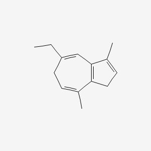 molecular formula C14H18 B14715704 5-Ethyl-3,8-dimethyl-1,6-dihydroazulene CAS No. 18454-88-1