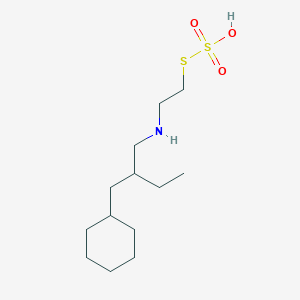 molecular formula C13H27NO3S2 B14715710 S-2-(((3-Cyclohexyl-2-ethyl)propyl)amino)ethyl thiosulfate CAS No. 21226-93-7