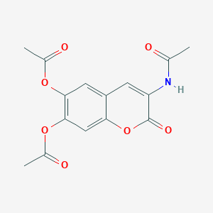 molecular formula C15H13NO7 B14715713 3-Acetamido-6,7-diacetoxycoumarin CAS No. 22065-09-4