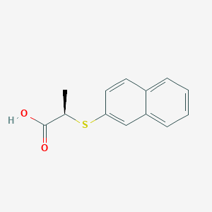 molecular formula C13H12O2S B14715858 Propanoic acid, 2-(2-naphthalenylthio)-, (R)- CAS No. 20667-98-5