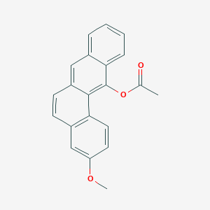molecular formula C21H16O3 B147159 Benz(a)anthracene-12-ol, 3-methoxy-, acetate CAS No. 66240-12-8