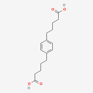 molecular formula C16H22O4 B14715905 p-Benzenedivaleric acid CAS No. 23354-92-9