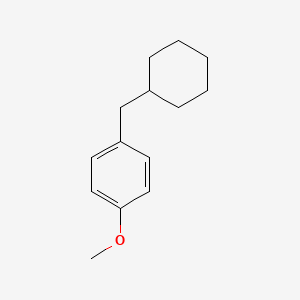 molecular formula C14H20O B14715921 Benzene, 1-(cyclohexylmethyl)-4-methoxy- CAS No. 13724-70-4