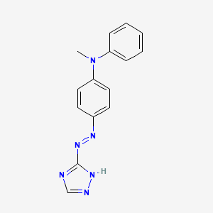 molecular formula C15H14N6 B14715940 N-Methyl-N-phenyl-4-[2-(3H-1,2,4-triazol-3-ylidene)hydrazinyl]aniline CAS No. 13486-26-5