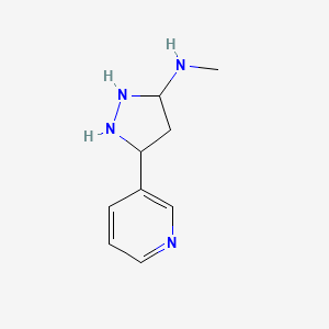 molecular formula C9H14N4 B1471601 N-methyl-5-(pyridin-3-yl)-1H-pyrazol-3-amine CAS No. 1350478-98-6