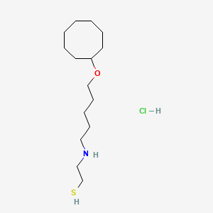 molecular formula C15H32ClNOS B14716020 Ethanethiol, 2-((5-cyclooctyloxypentyl)amino)-, hydrochloride CAS No. 22498-15-3