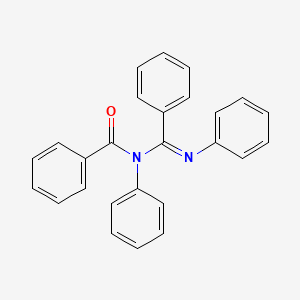 molecular formula C26H20N2O B14716024 Benzamide, N-phenyl-N-[phenyl(phenylimino)methyl]- CAS No. 13614-61-4