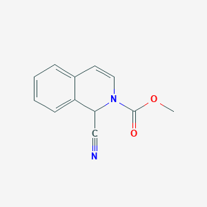molecular formula C12H10N2O2 B14716087 Methyl 1-cyanoisoquinoline-2(1h)-carboxylate CAS No. 17954-40-4