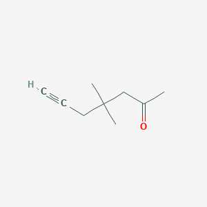 molecular formula C9H14O B14716194 4,4-Dimethyl-6-heptyn-2-one CAS No. 17520-15-9