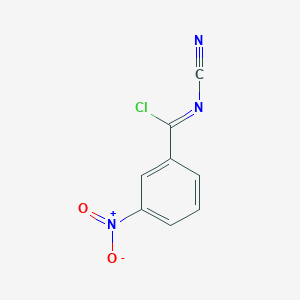 molecular formula C8H4ClN3O2 B14716207 N-Cyano-3-nitrobenzene-1-carboximidoyl chloride CAS No. 10399-32-3