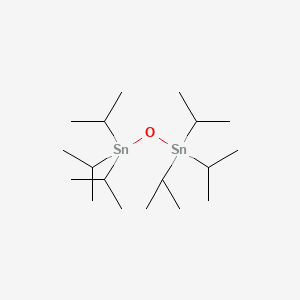 molecular formula C18H42OSn2 B14716289 Distannoxane, hexakis(1-methylethyl)- CAS No. 7173-97-9
