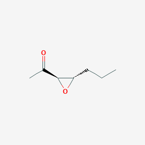 molecular formula C7H12O2 B147163 1-[(2R,3S)-3-Propyloxiran-2-yl]ethanone CAS No. 135185-94-3