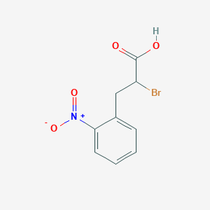 molecular formula C9H8BrNO4 B14716340 2-Bromo-3-(2-nitrophenyl)propanoic acid CAS No. 18910-10-6