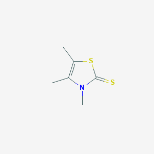 molecular formula C6H9NS2 B14716355 2(3H)-Thiazolethione, 3,4,5-trimethyl- CAS No. 21364-38-5