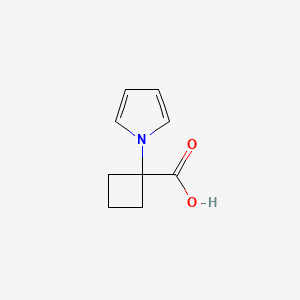 molecular formula C9H11NO2 B1471640 1-(1H-pyrrol-1-yl)cyclobutane-1-carboxylic acid CAS No. 1520526-01-5