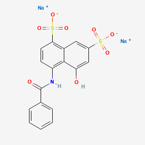 molecular formula C17H11NNa2O8S2 B14716406 Disodium 4-(benzoylamino)-5-hydroxynaphthalene-1,7-disulphonate CAS No. 64387-73-1