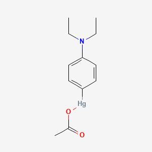 molecular formula C12H17HgNO2 B14716412 MERCURY, ACETATO(p-(DIETHYLAMINO)PHENYL)- CAS No. 21109-99-9