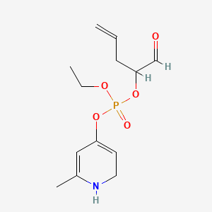 molecular formula C13H20NO5P B14716418 Phosphoric acid, 1,2-dihydro-6-methyl-2-oxo-1-(2-propenyl)-4-pyridinyl diethyl ester CAS No. 22787-60-6