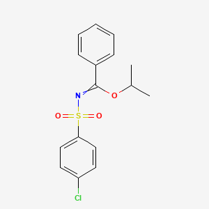molecular formula C16H16ClNO3S B14716419 propan-2-yl N-(4-chlorophenyl)sulfonylbenzenecarboximidate CAS No. 22159-68-8