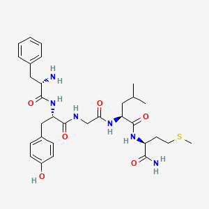 molecular formula C31H44N6O6S B14716446 L-Phenylalanyl-L-tyrosylglycyl-L-leucyl-L-methioninamide CAS No. 10583-79-6