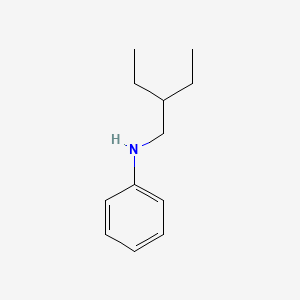 molecular formula C12H19N B14716606 Benzenamine, N-(2-ethylbutyl)- CAS No. 6668-36-6