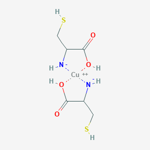 molecular formula C6H12CuN2O4S2 B14716674 Copper;(1-carboxy-2-sulfanylethyl)azanide CAS No. 13870-83-2