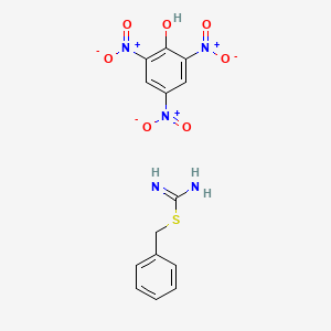 molecular formula C14H13N5O7S B14716698 Benzyl thiouronium picrate CAS No. 20614-10-2