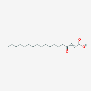 molecular formula C18H32O3 B14716720 4-Oxooctadec-2-enoic acid CAS No. 21436-59-9