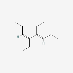 molecular formula C12H22 B14716743 (3Z,5E)-4,5-diethyl-octa-3,5-diene CAS No. 21293-02-7