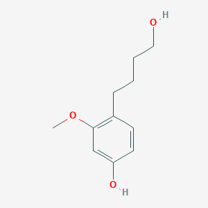 molecular formula C11H16O3 B14716746 4-(4-Hydroxybutyl)-3-methoxyphenol CAS No. 13335-59-6