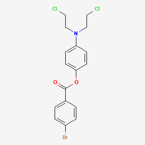 molecular formula C17H16BrCl2NO2 B14716752 p-(Bis(2-chloroethyl)amino)phenyl p-bromobenzoate CAS No. 22953-53-3