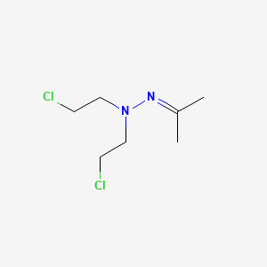molecular formula C7H14Cl2N2 B14716753 Acetone, 2,2-bis(2-chloroethyl)hydrazone CAS No. 14927-85-6