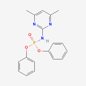 molecular formula C18H18N3O3P B14716756 N-diphenoxyphosphoryl-4,6-dimethylpyrimidin-2-amine CAS No. 10539-42-1