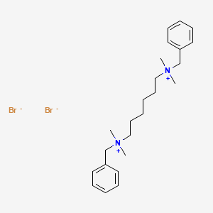 molecular formula C24H38Br2N2 B14716805 Ammonium, hexamethylenebis(benzyldimethyl-, dibromide CAS No. 13221-98-2