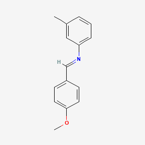 molecular formula C15H15NO B14716833 p-Methoxybenzylidene-(3-methylphenyl)-amine CAS No. 20534-77-4
