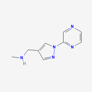 molecular formula C9H11N5 B1471684 methyl({[1-(pyrazin-2-yl)-1H-pyrazol-4-yl]methyl})amine CAS No. 1542781-78-1