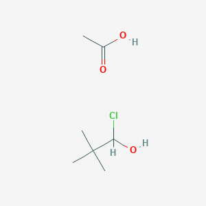 molecular formula C7H15ClO3 B14716851 Acetic acid;1-chloro-2,2-dimethylpropan-1-ol CAS No. 13398-07-7